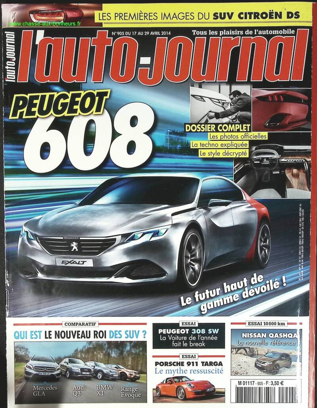 Peugeot 608 - L'auto journal - n° 905 - 2014 - revue magazine - voiture