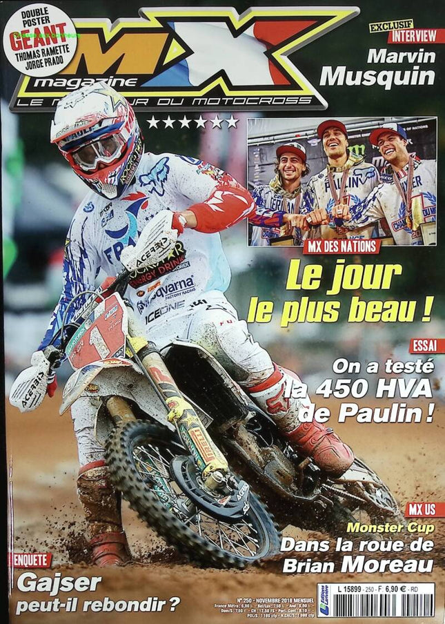 450 HVA MX des nations - MX Magazine - n° 250 - 2018 - revue magazine - Moto