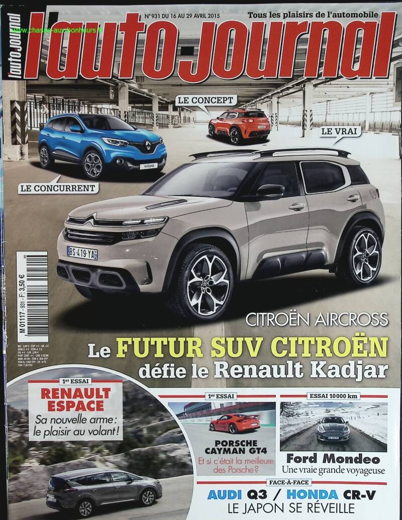 Citroën Aircross - L'auto journal - n° 931 - 2015 - revue magazine - voiture
