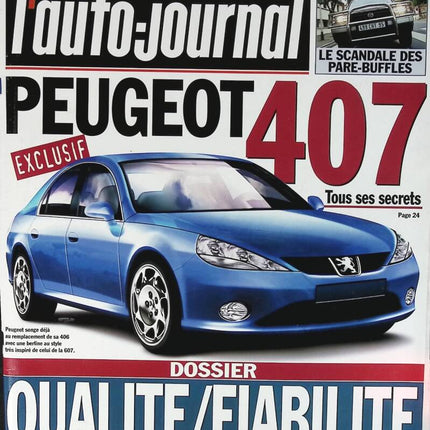 Peugeot 407 - L'auto journal - n° 526 - 1999 - revue magazine - voiture