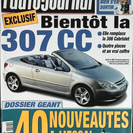 Peugeot 307 CC - L'auto journal - n° 571 - 2001 - Zeitschriftenbericht - Auto