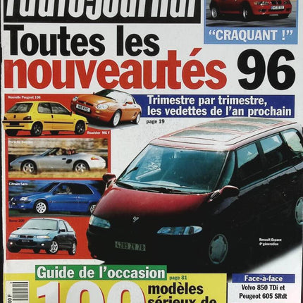 Toutes les nouveautés 96 - L'auto journal - n° 426 - 1995 - revue magazine - voiture