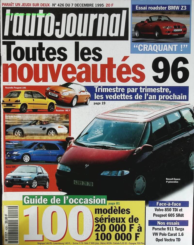 Alle Neuerscheinungen 96 - L'auto journal - Nr. 426 - 1995 - Zeitschriftenkritik - Auto
