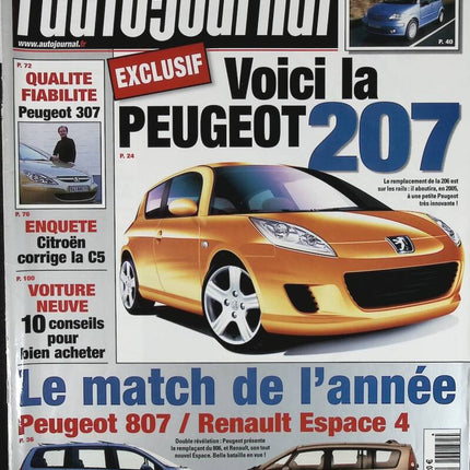 Peugeot 207 - L'auto journal - n° 589 - 2002 - Zeitschriftenbericht - Auto