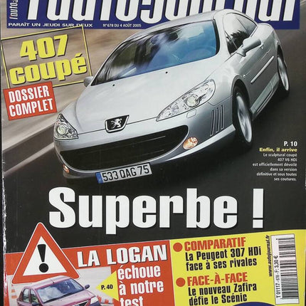 Peugeot 407 Coupé - L'auto journal - No. 678 - 2005 - magazine review - car