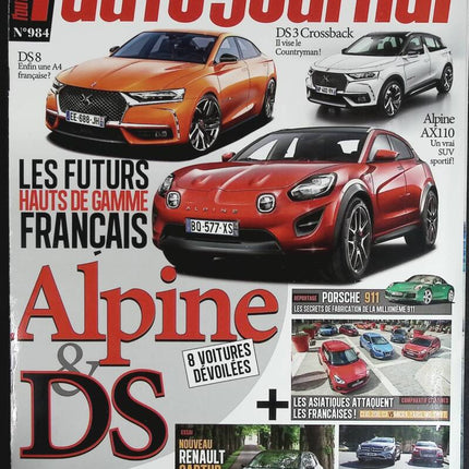 Alpine AX 110 Citroën DS - L'auto journal - n° 984 - 2017 - magazine review - car