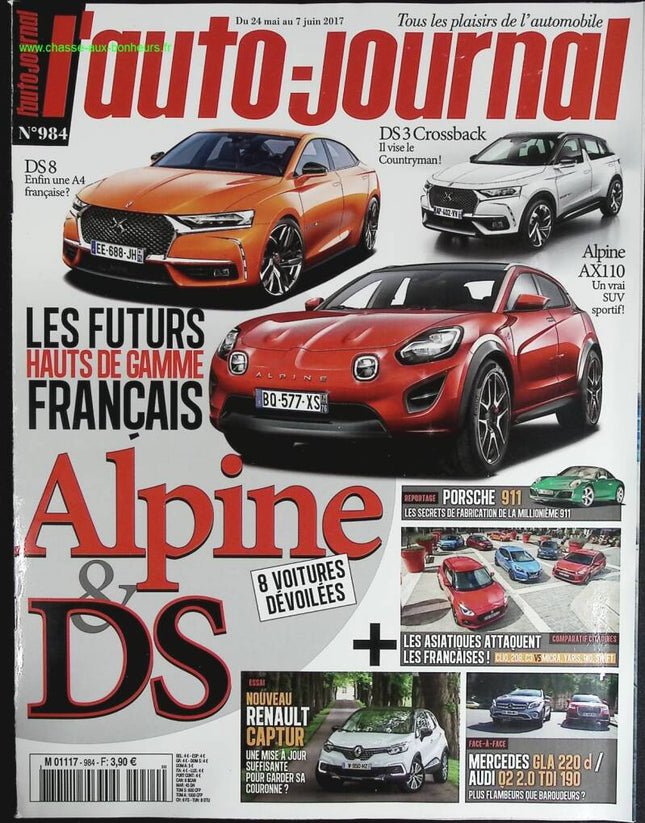 Alpine AX 110 Citroën DS - L'auto journal - n° 984 - 2017 - revue magazine - voiture