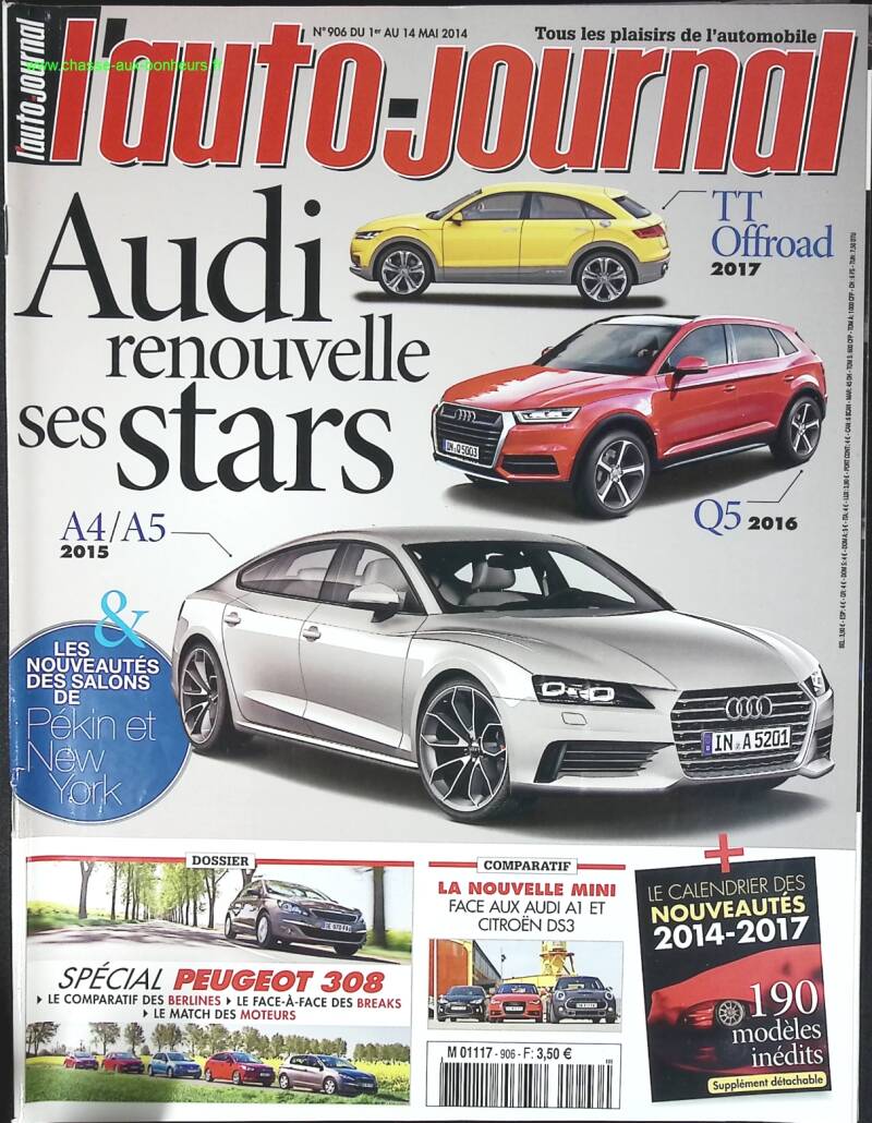 Audi renews its stars - L'auto journal - n° 906 - 2014 - magazine review - car