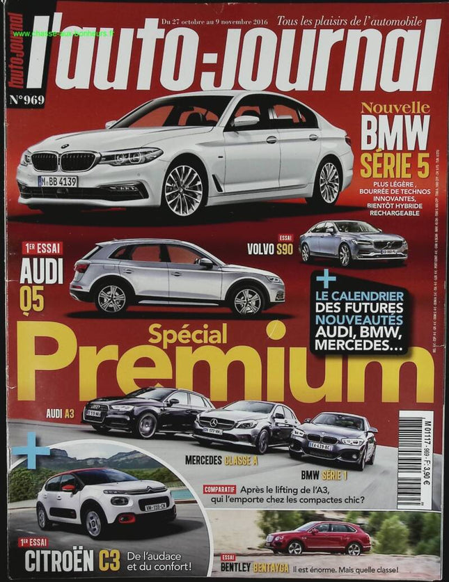 Spécial prémium - L'auto journal - n° 969 - 2016 - revue magazine - voiture