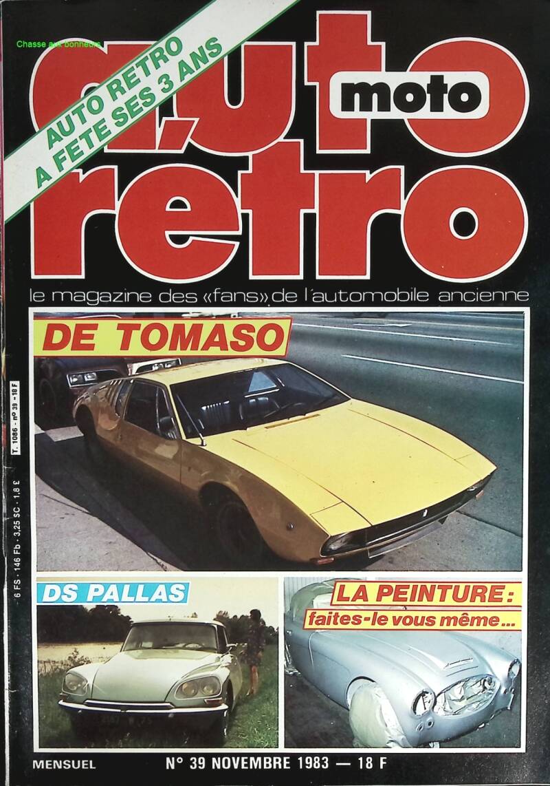 De Tomaso DS Pallas - Auto moto rétro - n° 39 - 1983 - revue magazine - voiture