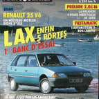 Citroën AX 5 portes - L'auto journal - n° 16 - 1987 - revue magazine - voiture