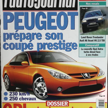 Peugeot prepares its prestige coupe - L'auto journal - n° 488 - 1998 - magazine review - car