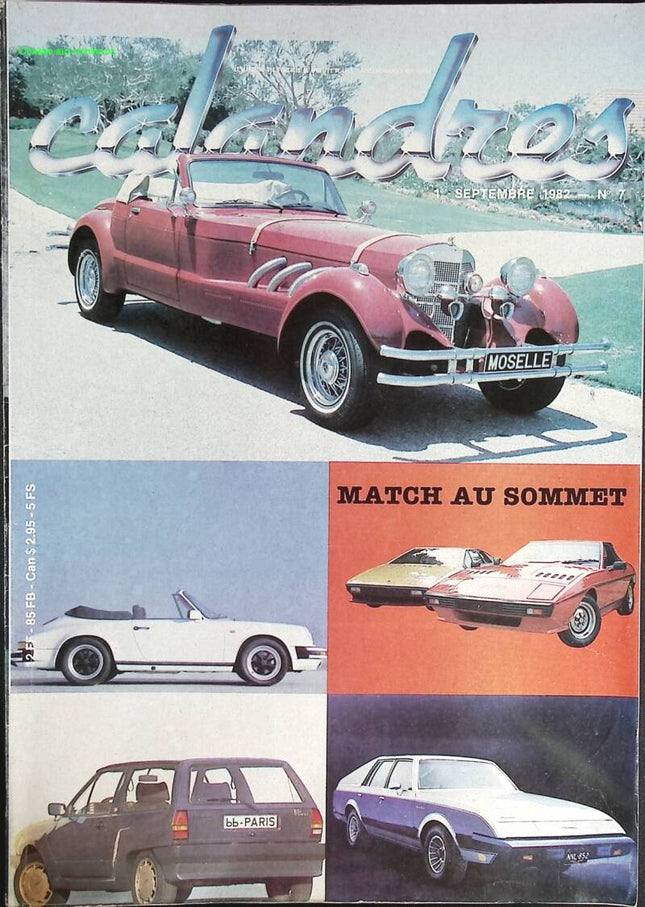 Match at the top - Calandres - n° 7 - 1982 - magazine review - car
