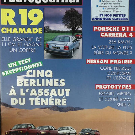 R19 Chamade - L'auto journal - n° 8 - 1989 - Zeitschriftenrezension - Auto