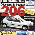 Peugeot 206 - L'auto journal - n° 445 - 1996 - revue magazine - voiture