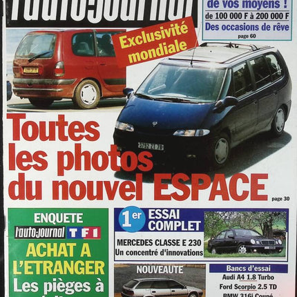 Toutes les photos du nouveau Renault Espace - L'auto journal - n° 411 - 1995 - revue magazine - voiture