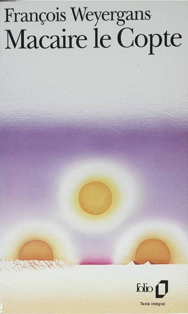 Macarius der Kopte – François Weyergans – 1992 – Buch