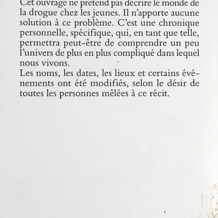 L’herbe bleue Journal intime d’une jeune droguée livre occasion – récit témoignage addiction drogues adolescence descente - Livre