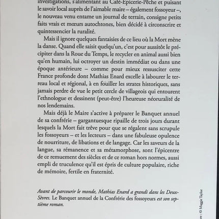 Le Banquet annuel de la Confrérie des fossoyeurs - Mathias Enard - livre