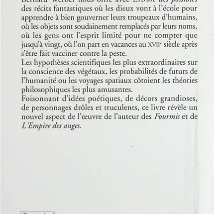 L'Arbre des possibles - Bernard Werber - livre
