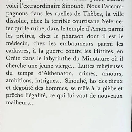Sinouhé L'Egyptien, tome 2 - Mika Waltari - livre