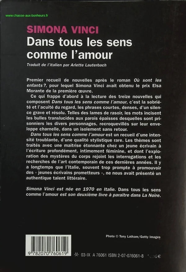Dans tous les sens comme l'amour - Simona Vinci - Livre