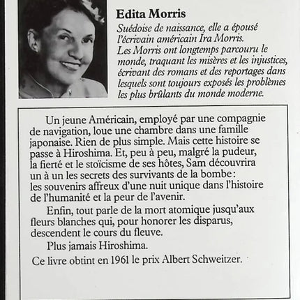 Les fleurs d'Hiroshima - Edita Morris - Livre