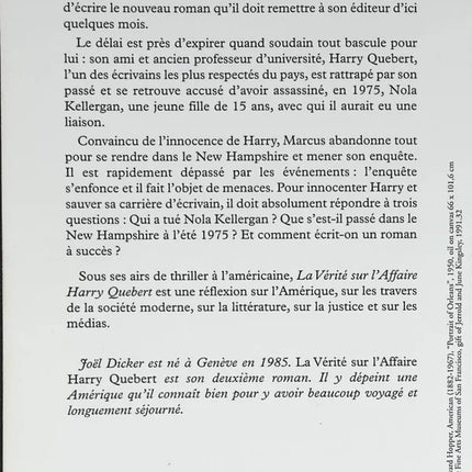 The Truth About the Harry Quebert Affair - Joël Dicker - 2012 - book