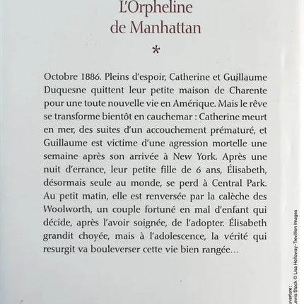 L'orpheline de Manhattan - Marie-Bernadette Dupuy - livre