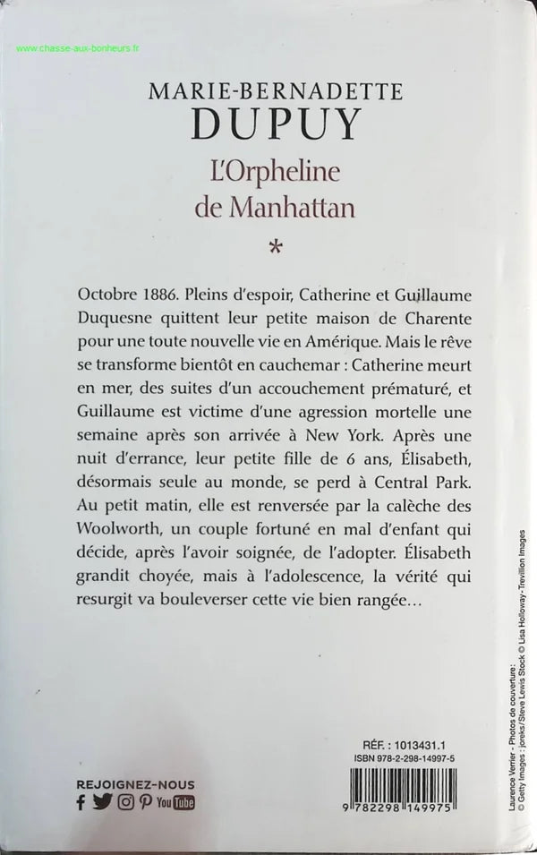 The Orphan of Manhattan - Marie-Bernadette Dupuy - book