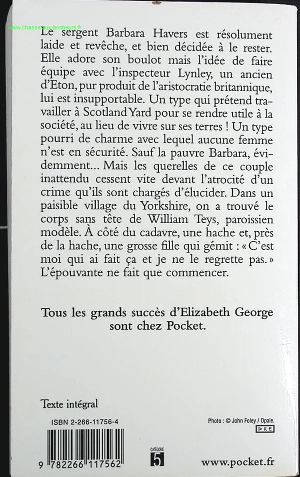 Enquête Dans Le Brouillard - Elizabeth George - livre