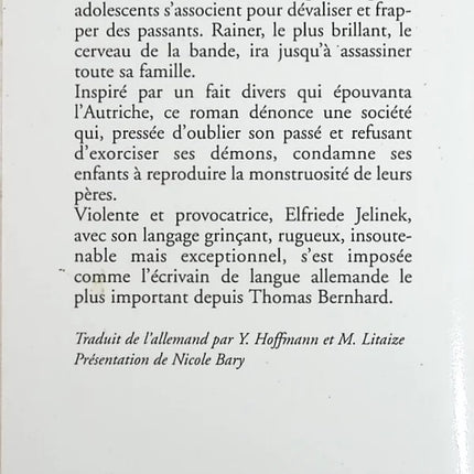Les Exclus - Elfriede Jelinek - livre