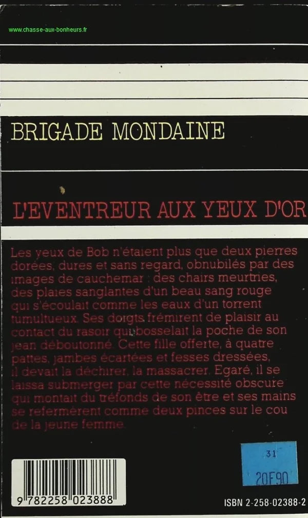 The Ripper with the Golden Eyes - Brigade Mondaine No. 88 - Michel Brice - Gérard De Villiers - Book