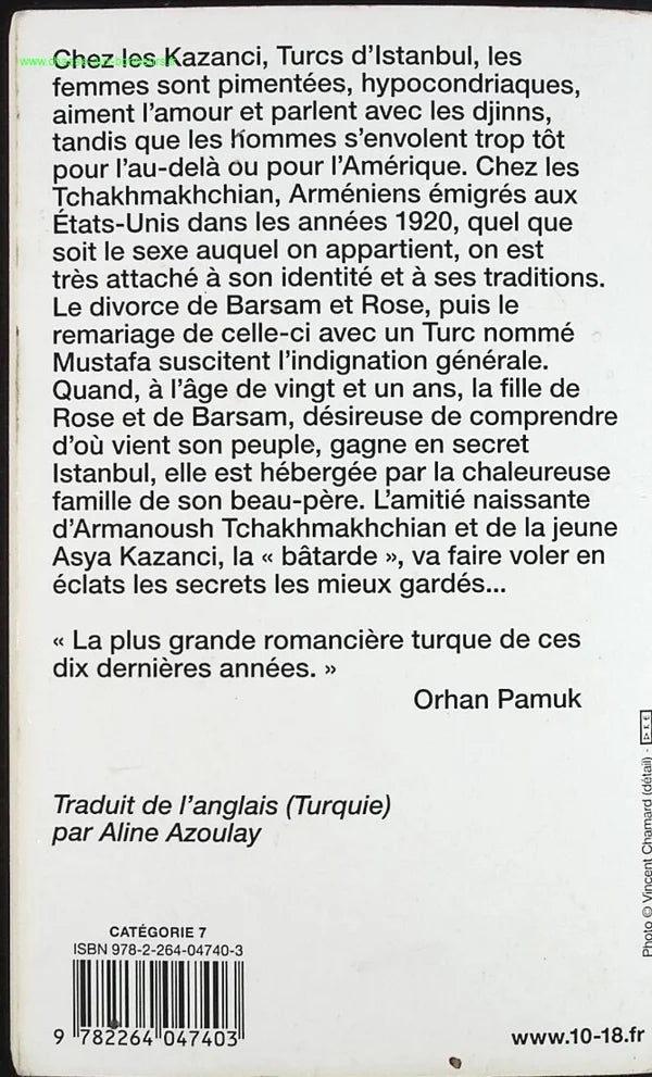 The Bastard of Istanbul - Elif Shafak - book