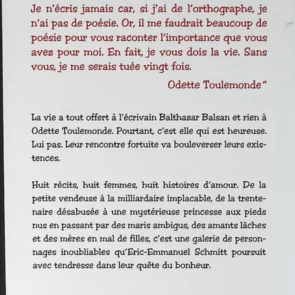 Odette Toulemonde and other stories - Éric-Emmanuel Schmitt - 2006 - book