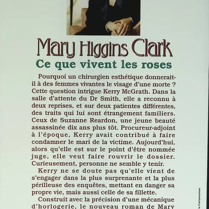 Ce que vivent les roses - Mary Higgins Clark - livre