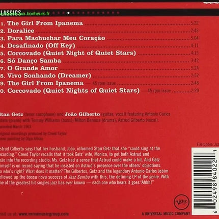 Getz/Gilberto - Getz, Stan - CD