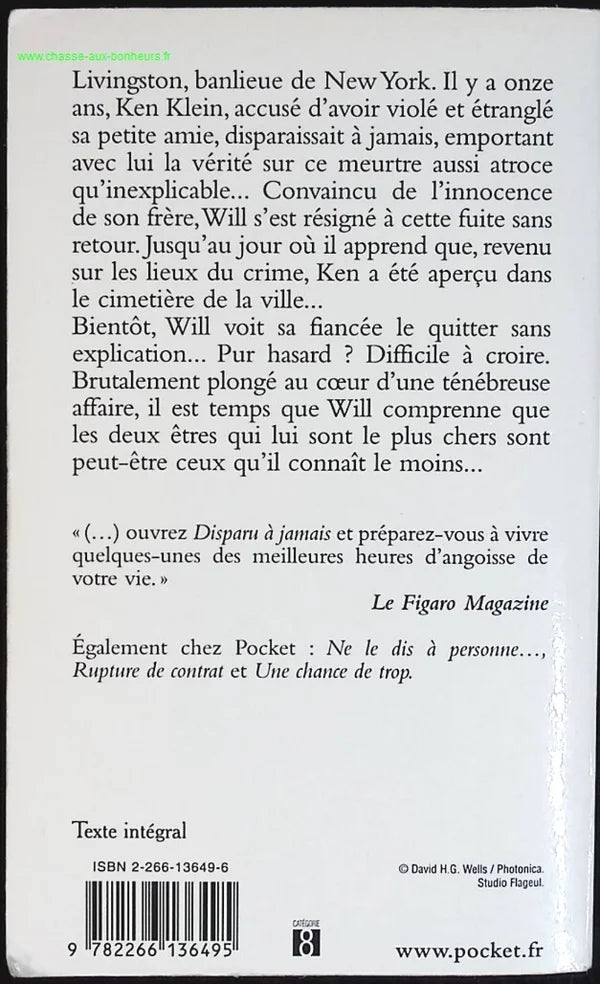 Disparu à jamais - Harlan Coben - livre