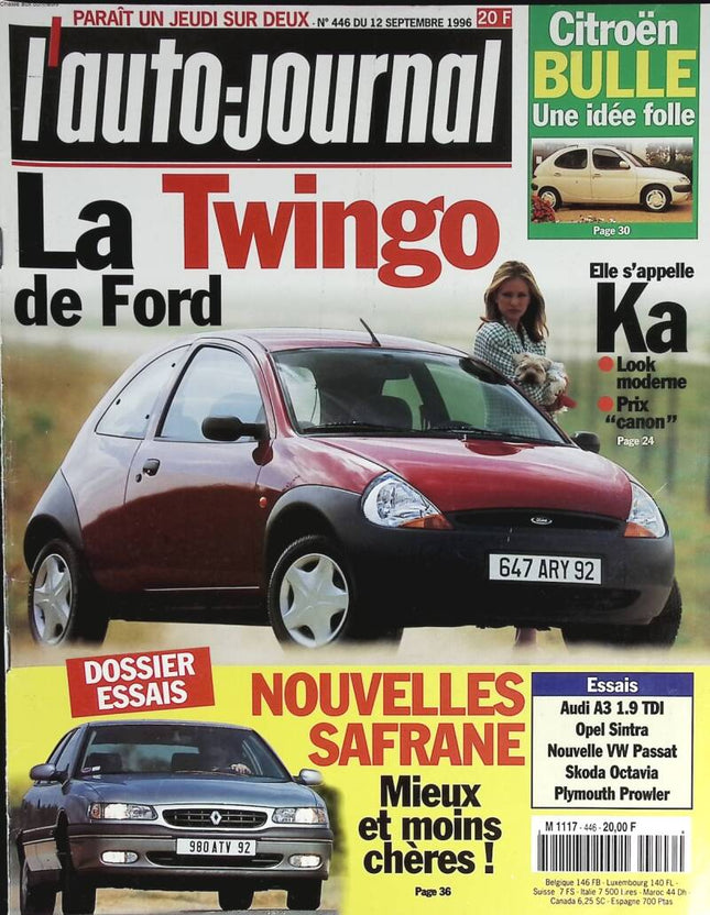 Ford's Twingo - L'auto journal - n° 446 - 1996 - magazine review - car