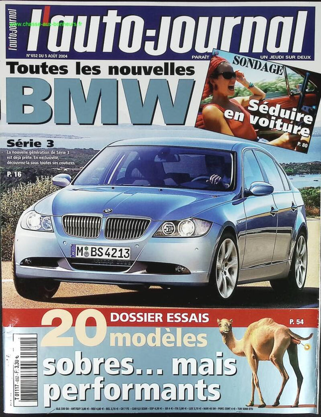 Toutes les nouvelles BMW - L'auto journal - n° 652 - 2004 - revue magazine - voiture