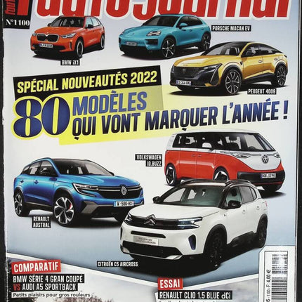 Nouveautés 2022 - L'auto journal - n° 1100 - 2022 - revue magazine - voiture
