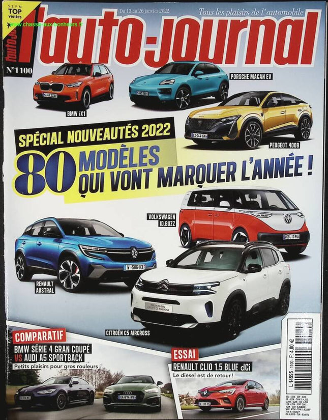 Nouveautés 2022 - L'auto journal - n° 1100 - 2022 - revue magazine - voiture