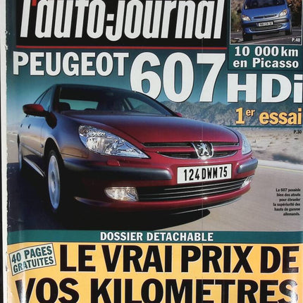 Peugeot 607 HDI - L'auto journal - n° 534 - 2000 - magazine review - car