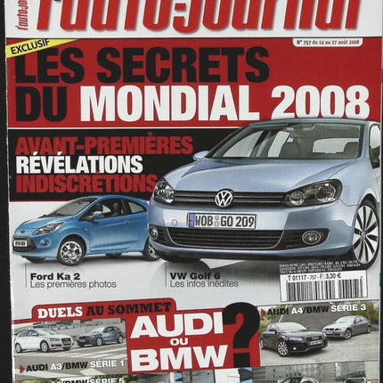 The secrets of the 2008 World Cup - L'auto journal - n° 757 - 2008 - magazine review - car