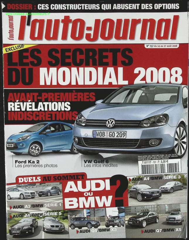 Die Geheimnisse der Fußball-Weltmeisterschaft 2008 - L'auto journal - Nr. 757 - 2008 - Zeitschriftenkritik - Auto