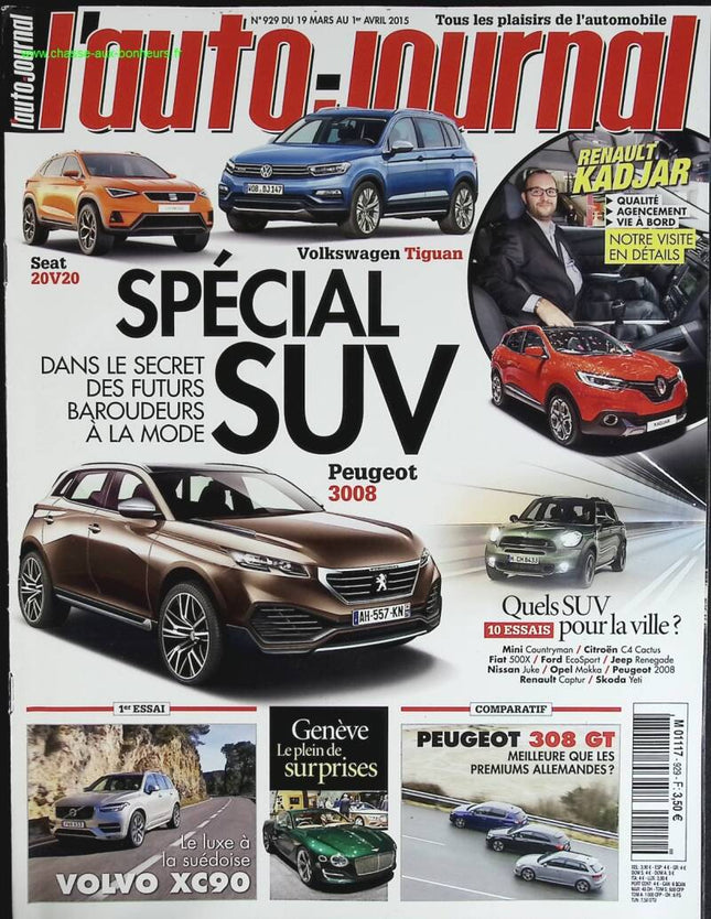 Spécial SUV - L'auto journal - n° 929 - 2015 - revue magazine - voiture