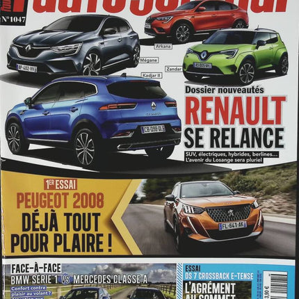 Renault se relance - L'auto journal - n° 1047 - 2019 - revue magazine - voiture