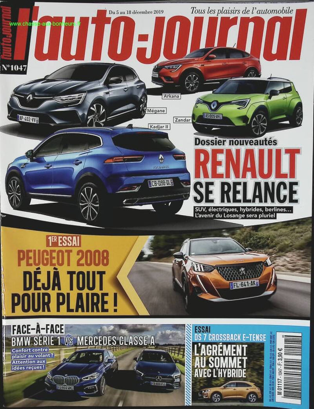 Renault se relance - L'auto journal - n° 1047 - 2019 - revue magazine - voiture