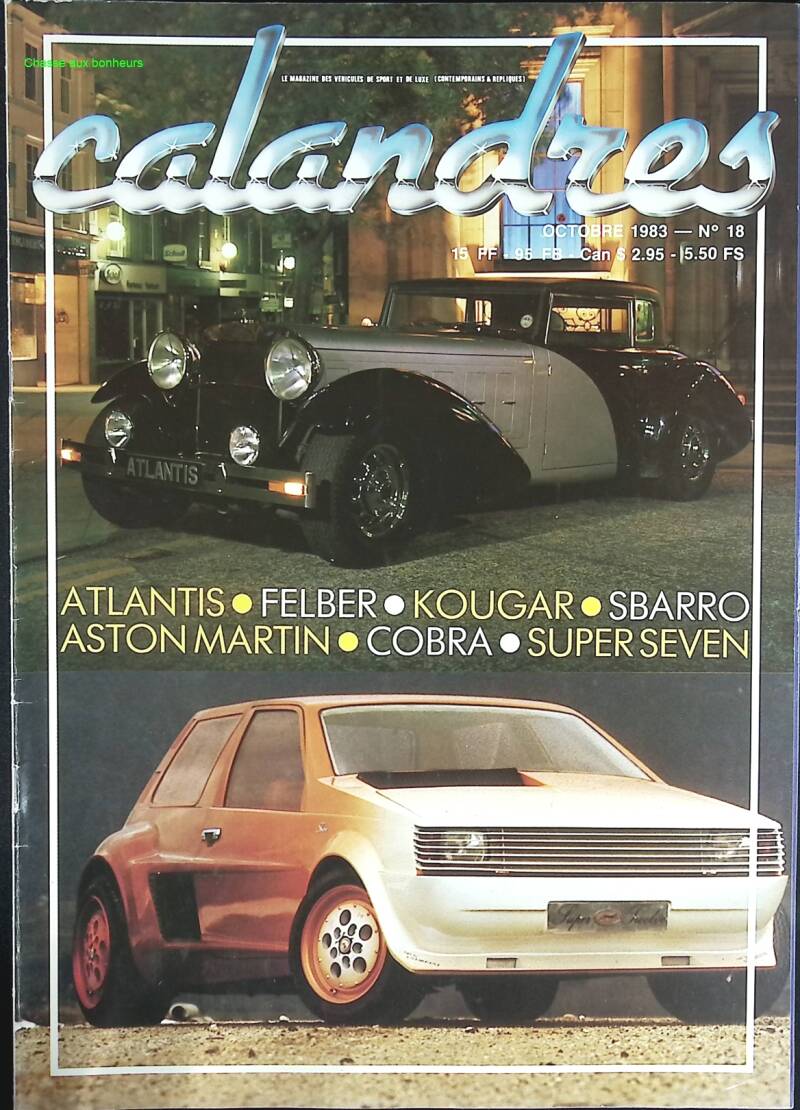 Calandres - n° 18 - 1983 - revue magazine - voiture