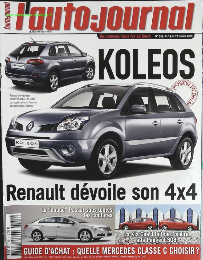 Renault Koleos - L'auto journal - Nr. 744 - 2008 - Zeitschriftenbericht - Auto